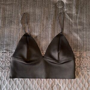 H&M Black Satin Bandeau